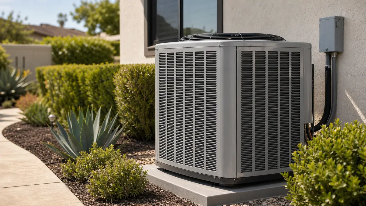 Trane XL18i two-stage condenser undergoing service in Santa Clarita, CA